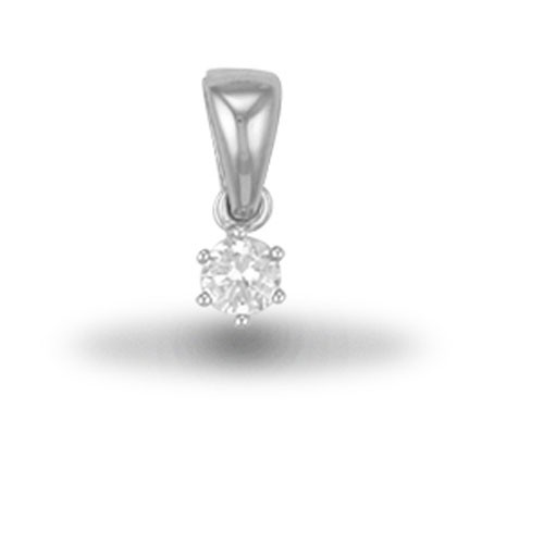 Pendant Sterling Silver Solitaire Womens Jewellery