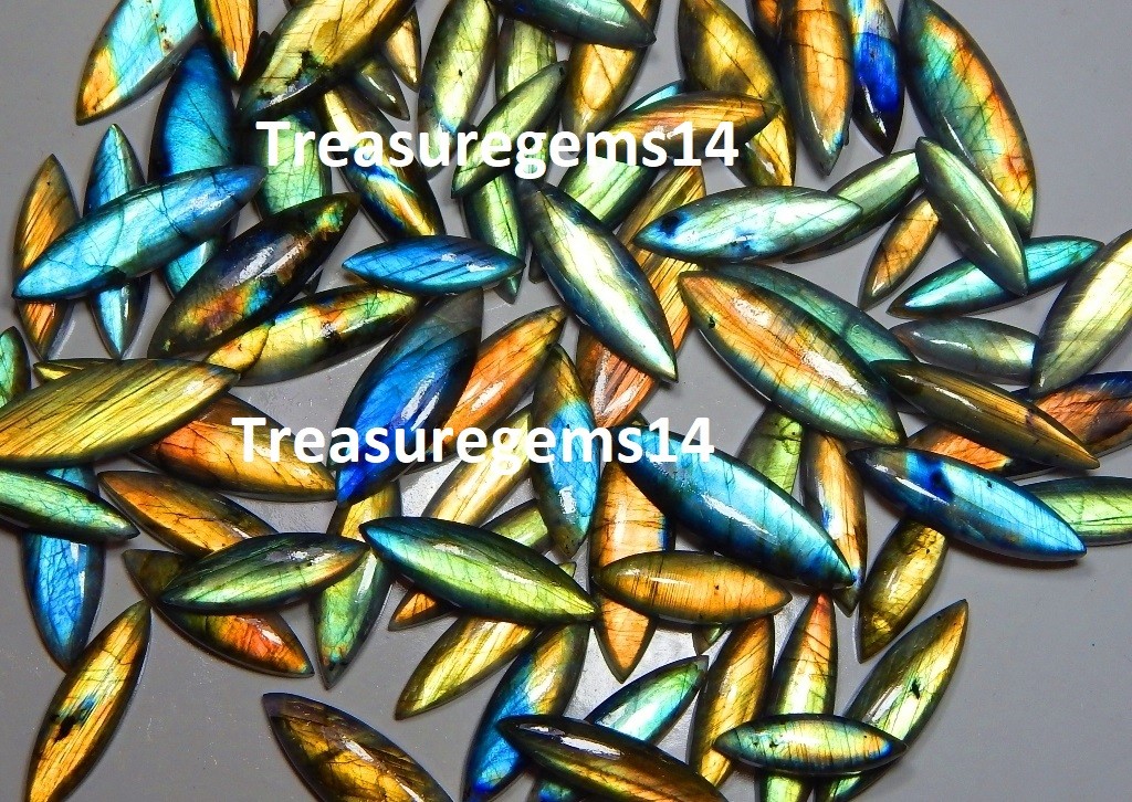 250 CT NATURAL WHOLESALE LOT MULTI FIRE LABRADORITE MARQUISE CABOCHON GEMSTONES