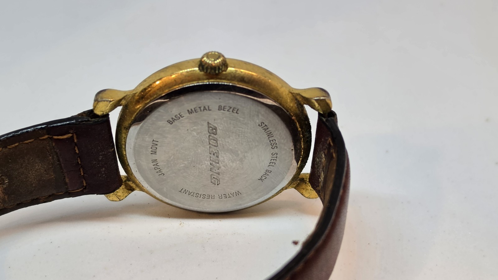 Vintage Boeing World Map Airplane Second Hand Quartz Watch 38mm Japan Runs