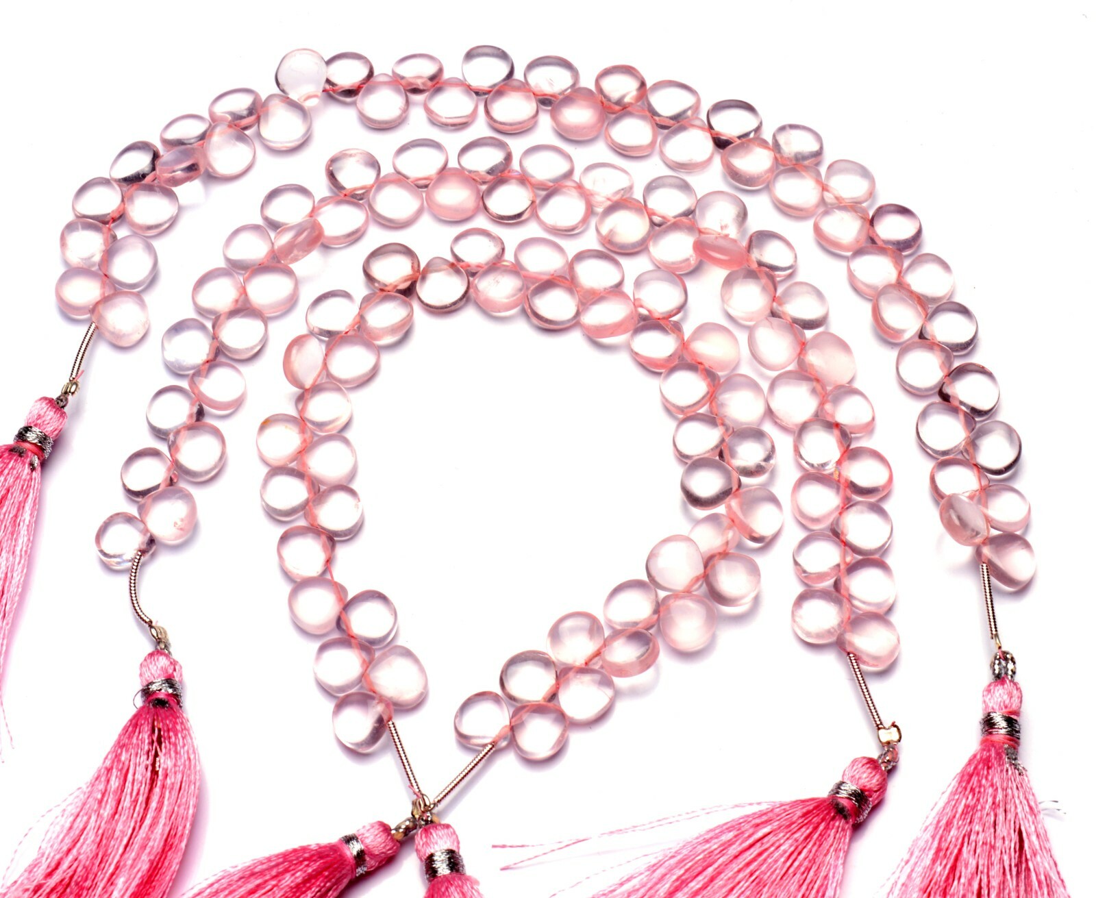 Natural Gem Rose Quartz 8mm Approx. Size Smooth Heart Shape Beads 9″ Strand