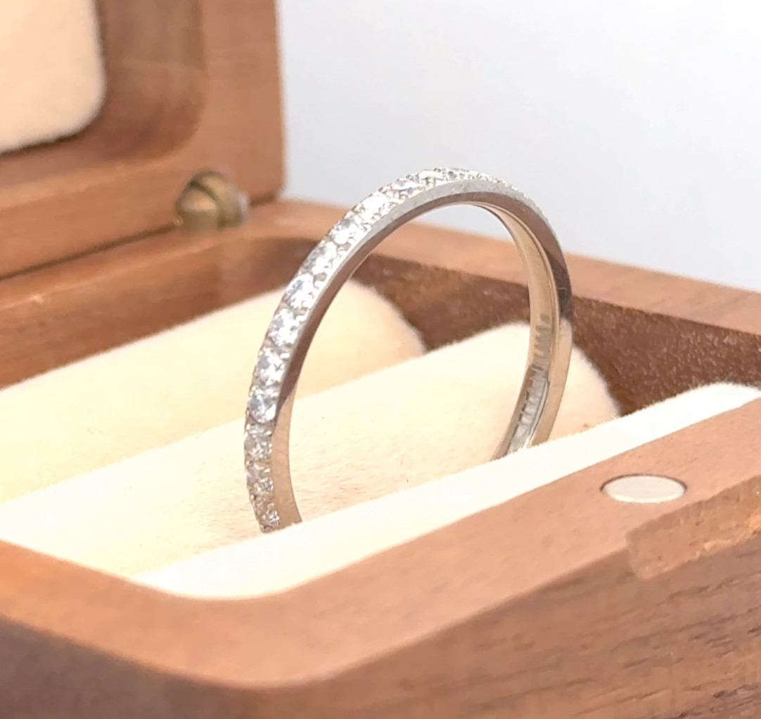 Laser Engrave Ring Silver Titanium Anniversary Ring Stackable Holiday Gifts Band