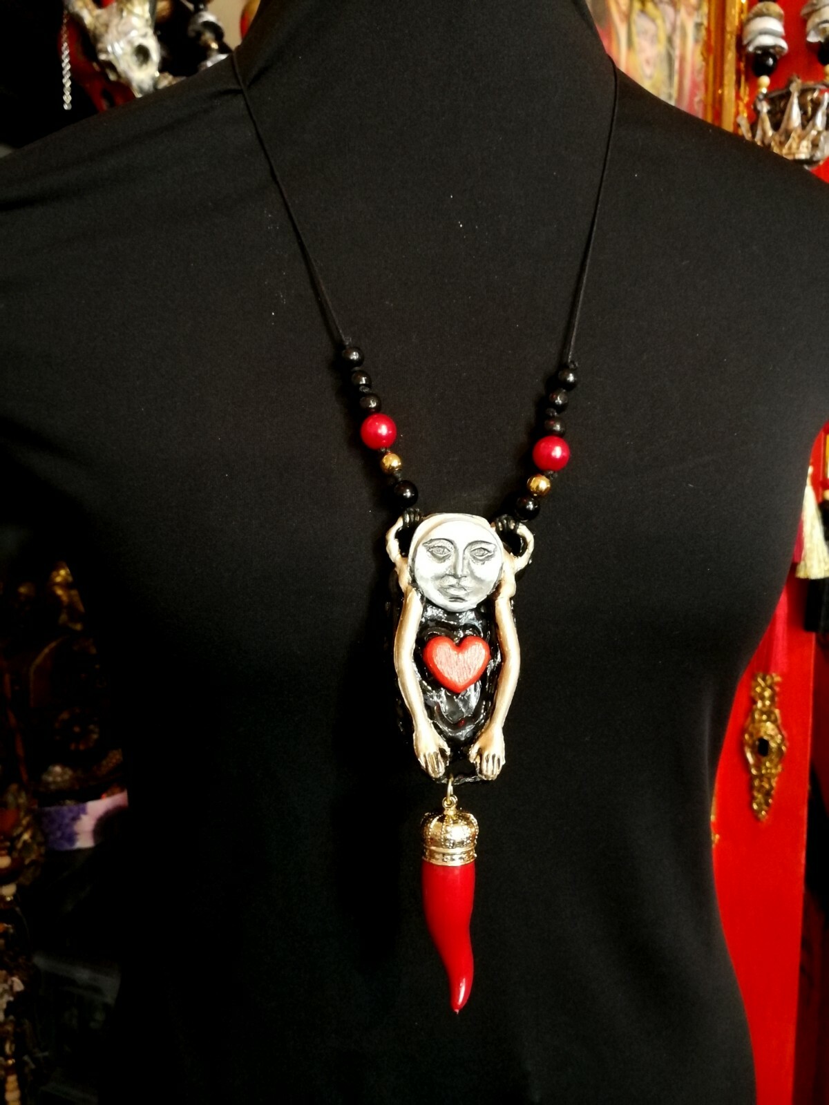 Lucky Horn Plenty Talisman Pendant Necklaces Amulet Good Luck Money Attraction