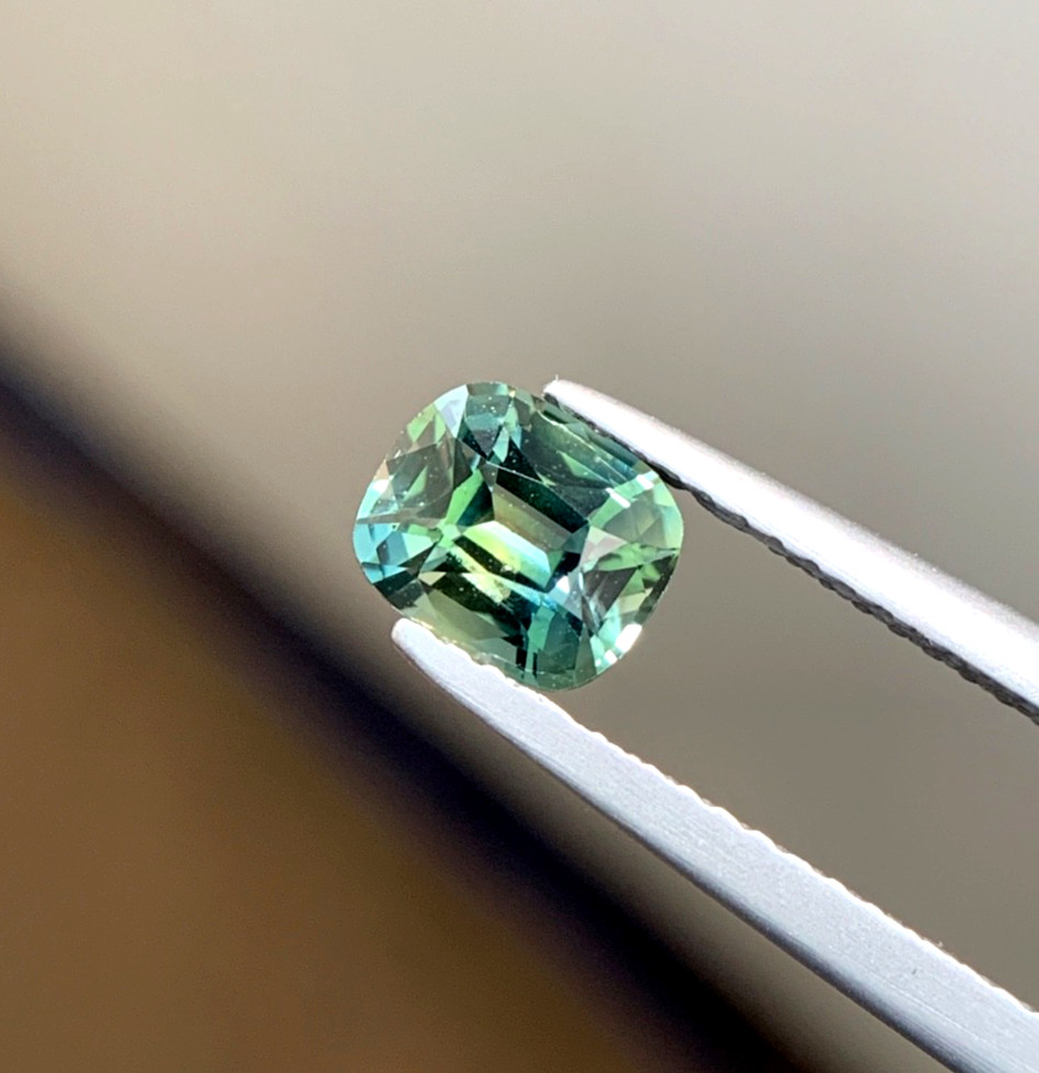 1.16ct Party Color Teal Sapphire CUS 7x6mm Blue Green Unheated 100% Genuine Nat