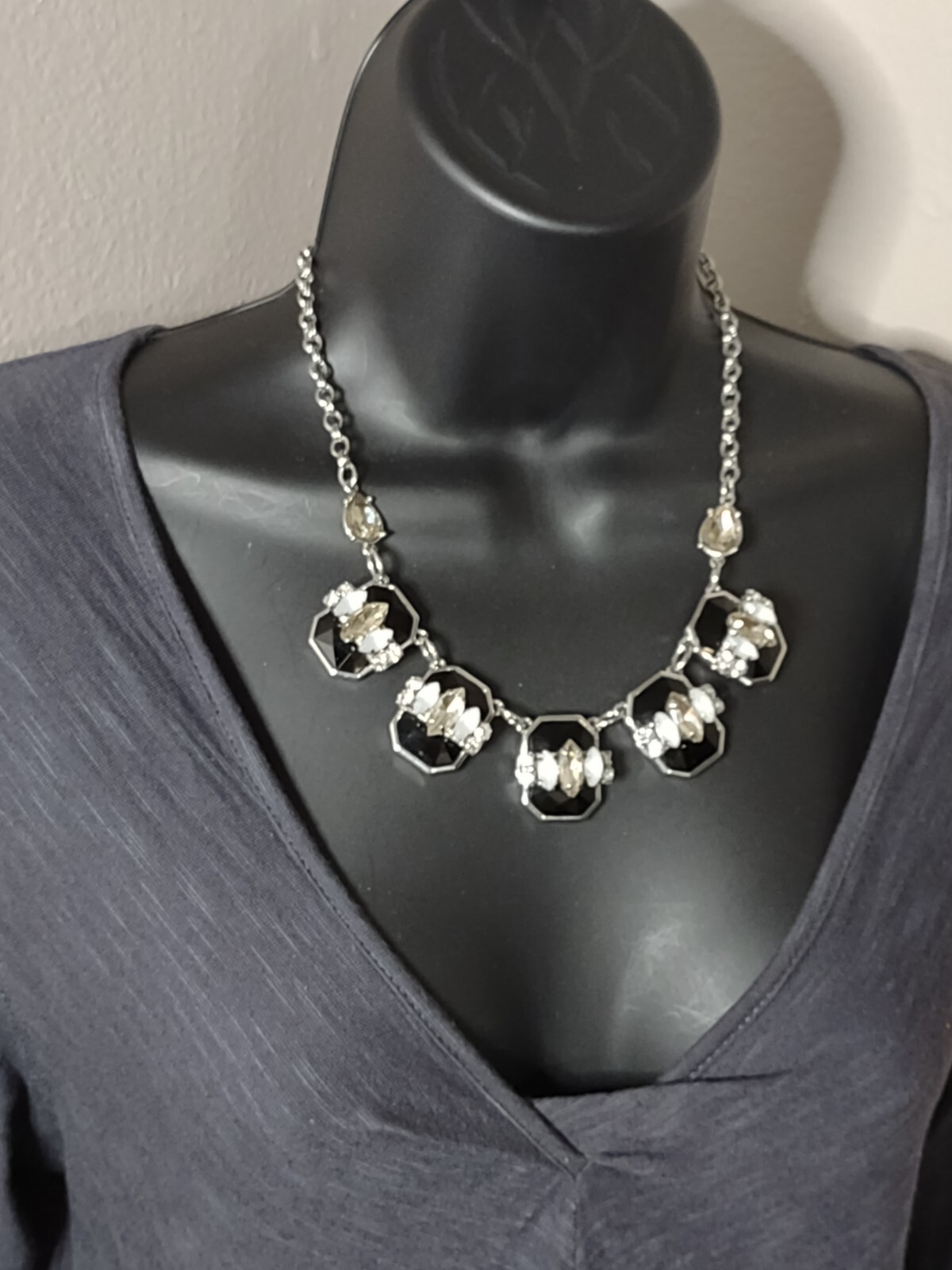 Heavy White House Black Market Necklace Adjustable 18 To 20 Inches Long