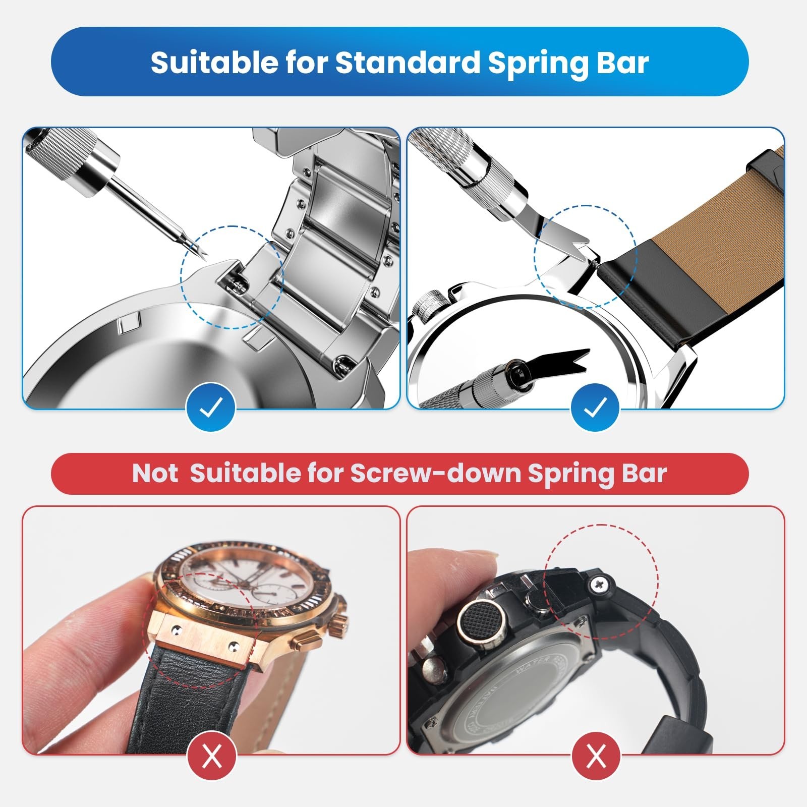 JOREST Watch Spring Bar Tool, Watch Repair Kit to Replace the Watch Strap, Wa…