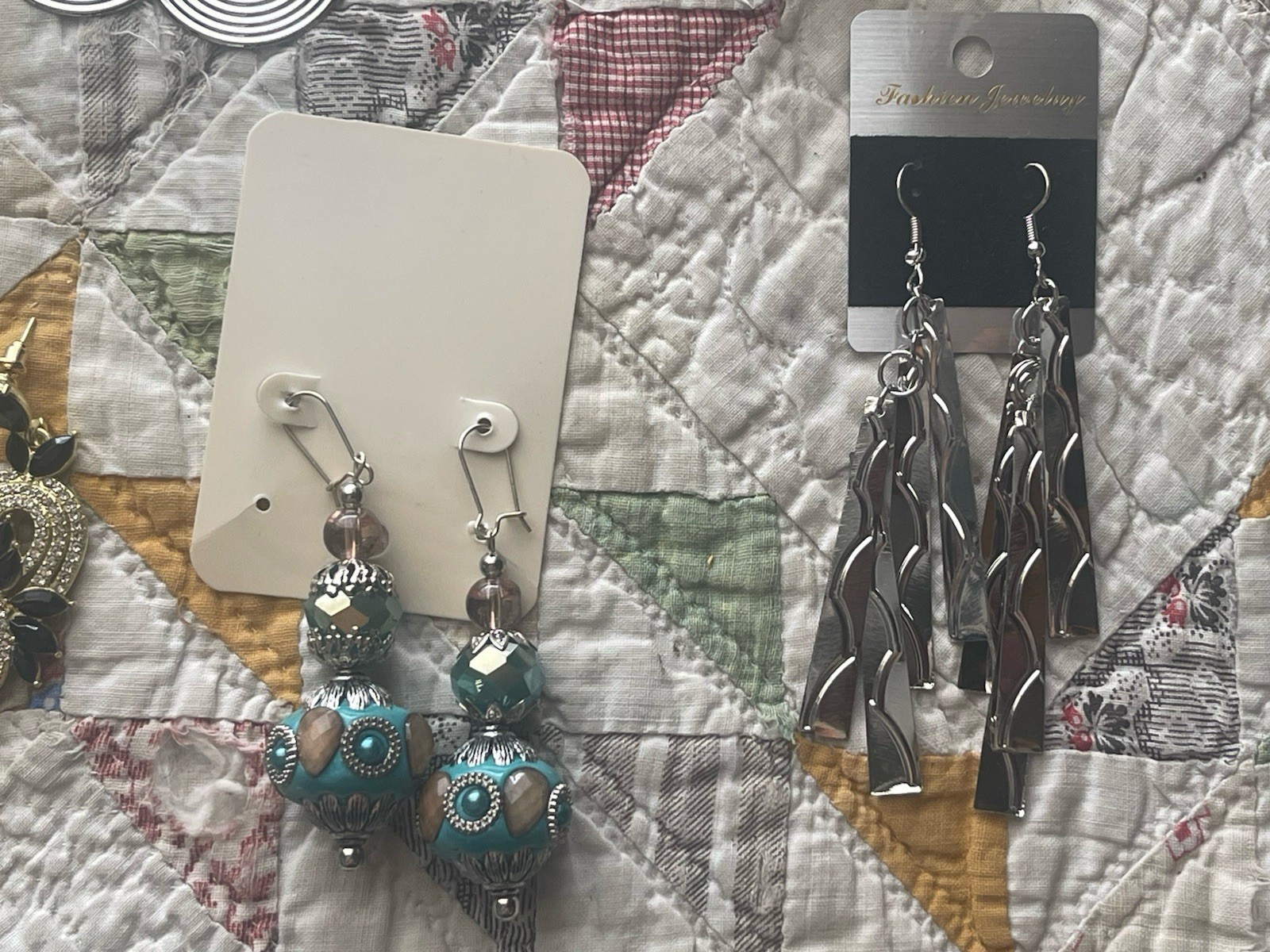EARRINGS LOT DANGLE DROP HOOP STUD