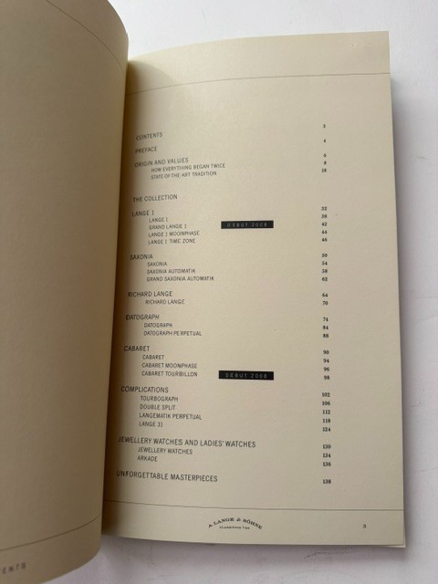 A. Lange & Söhne State of the Art Tradition 2008 Edition Watch Catalog Book