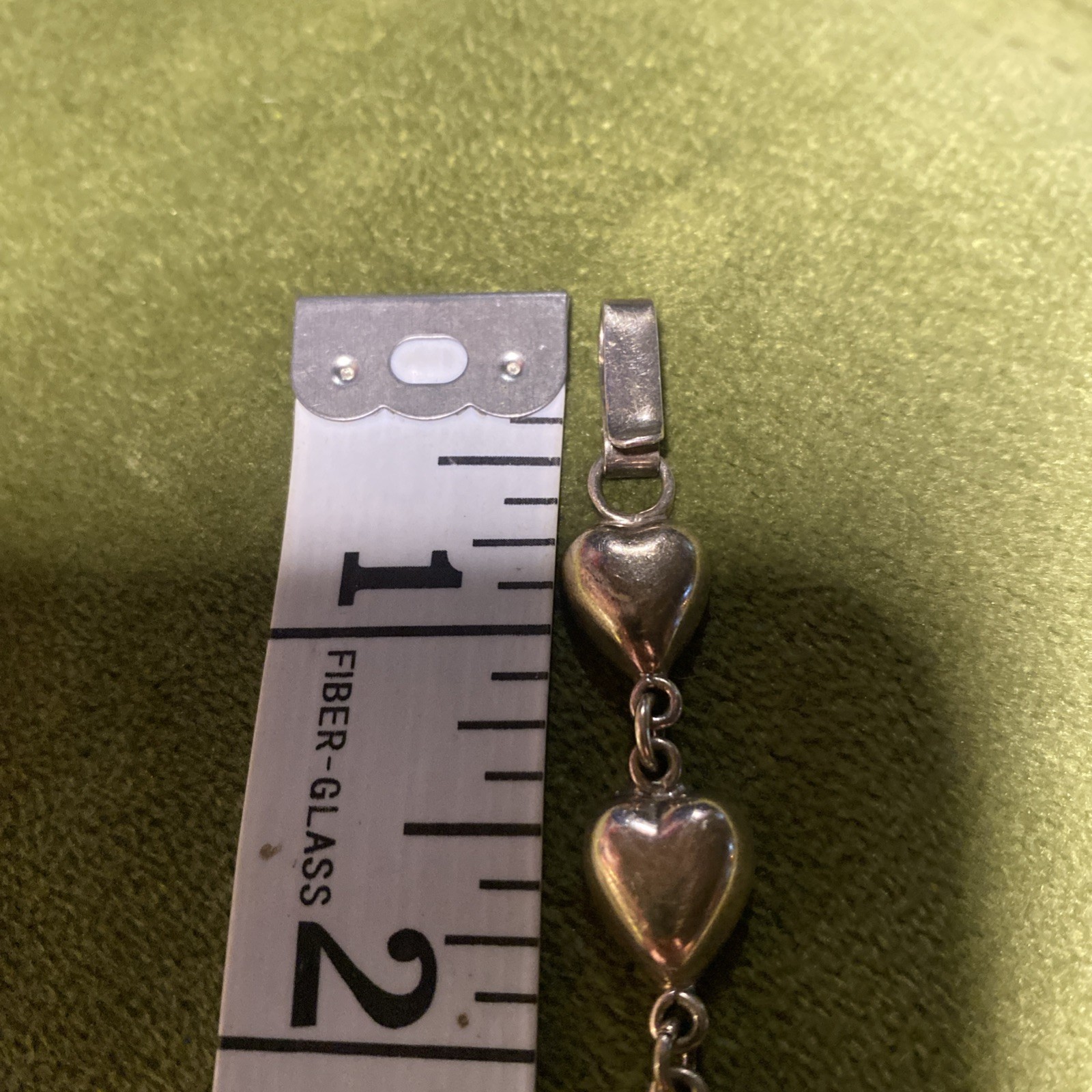 Vintage Taxco sterling Classic Seven Puffy Hearts 7.25″ Bracelet Mexico Silver