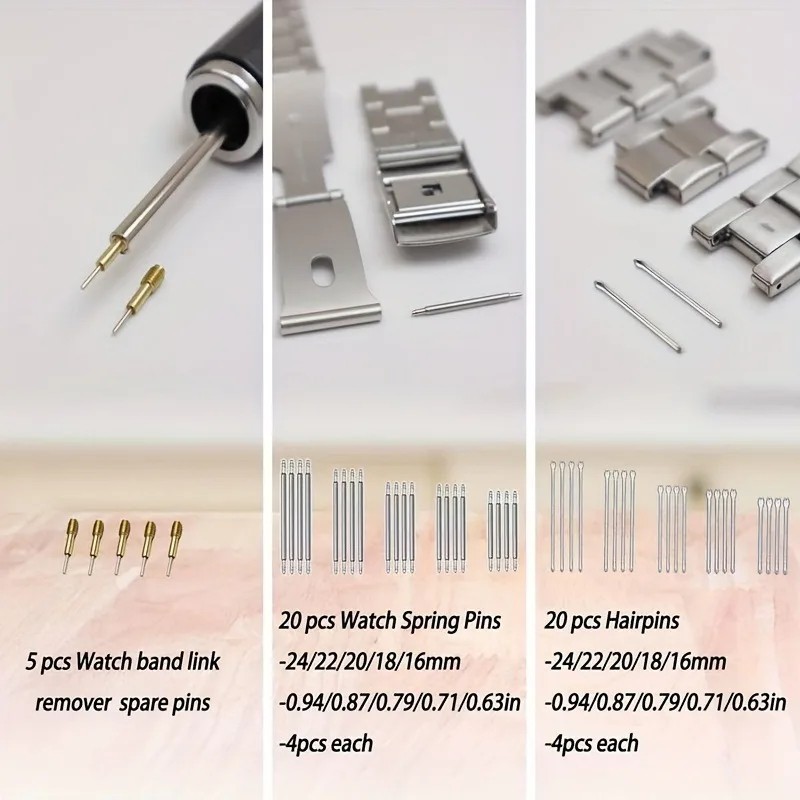 Watch Link Removal Tool Kit Band Strap Chain Pin Remover Repair Adjuster