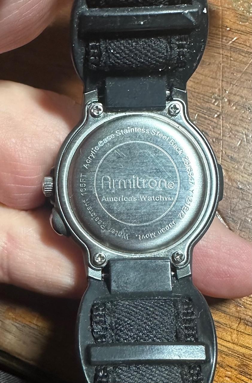 Armitron Instalite Y121E/2 Luminous Wristwatch Watch & Sports Band – NEEDS BAT