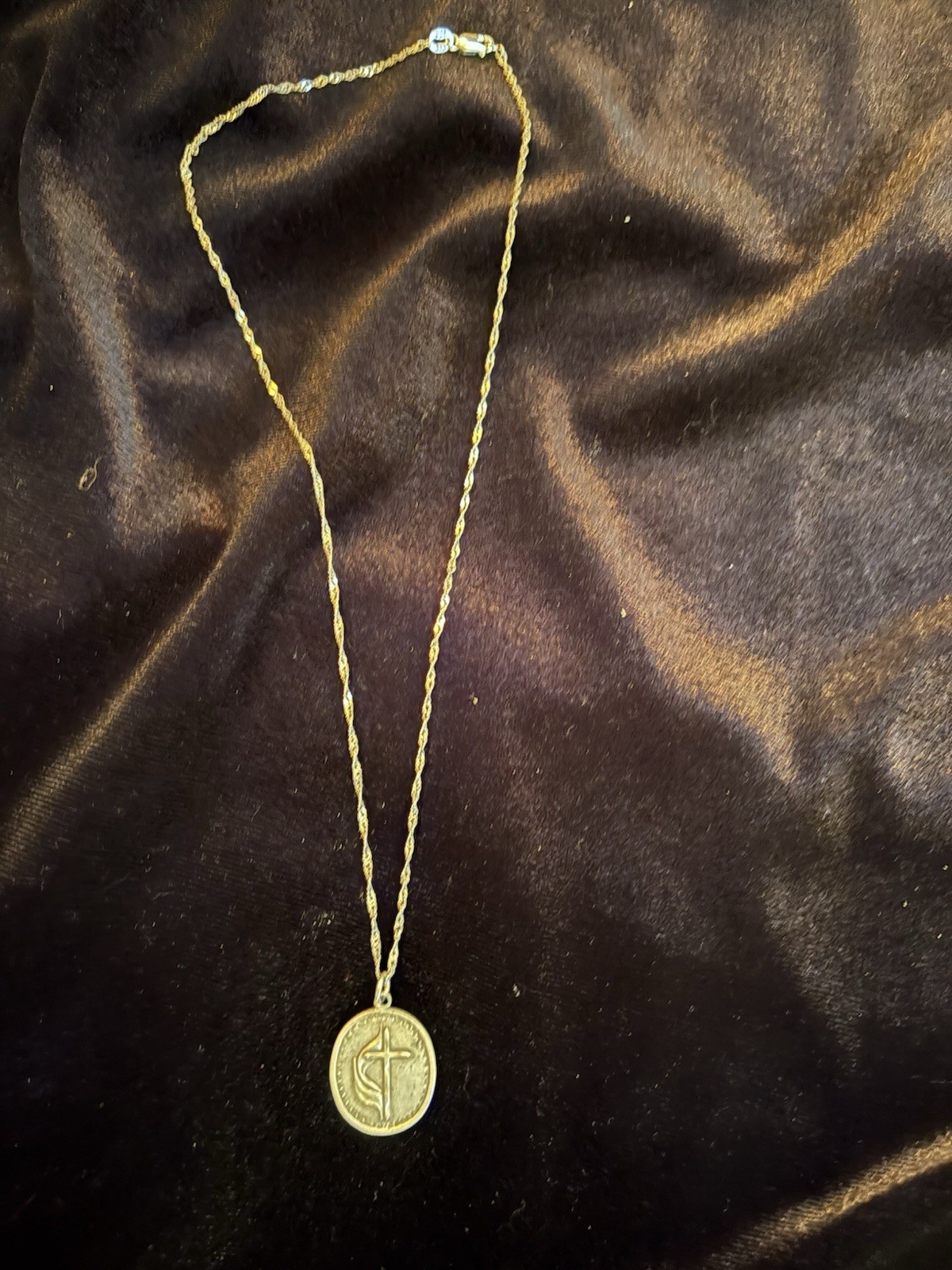First Methodist Church Pendant & 20 Inch Sterling Silver Chain Necklace