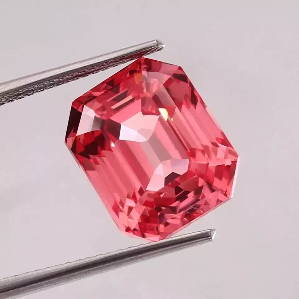 Natural Padparadscha Sapphire 50 Ct Ceylon Emerald Cut Certified Loose Gemstone