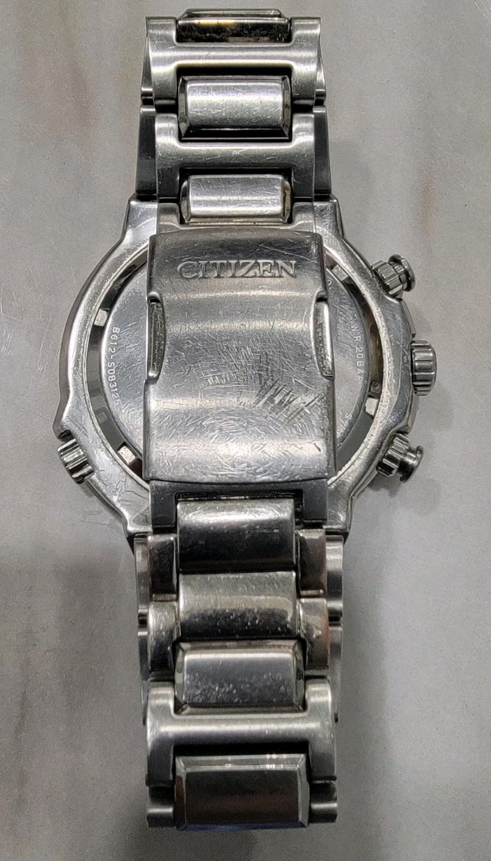 Citizen Eco-Drive Chronograph Solar Quartz 48.5mm BlueDial WR200 Watch Working