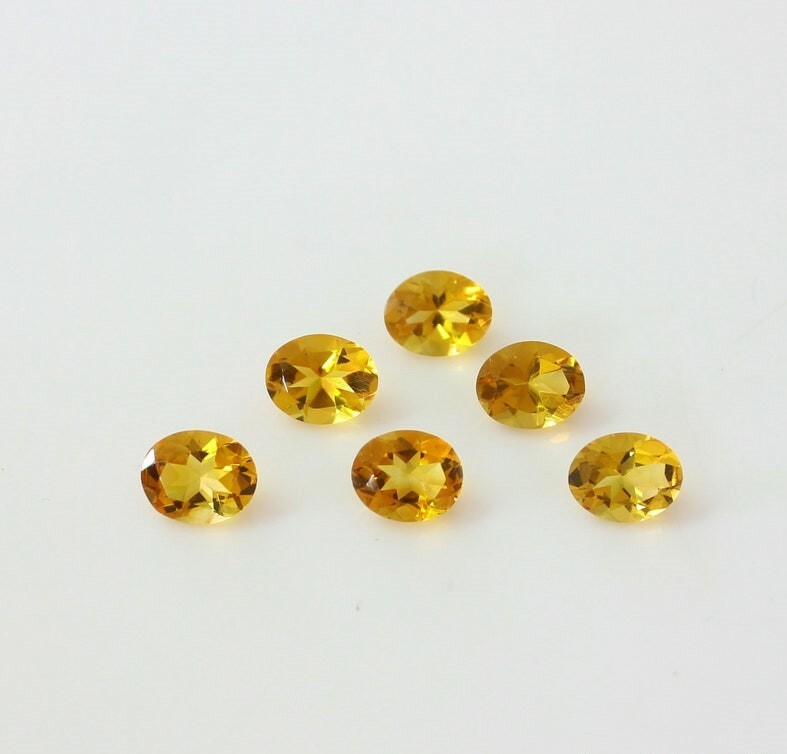 200 Pcs Natural Citrine 5x3mm Oval Shape Faceted Cut Calibrated Loose Gemstone