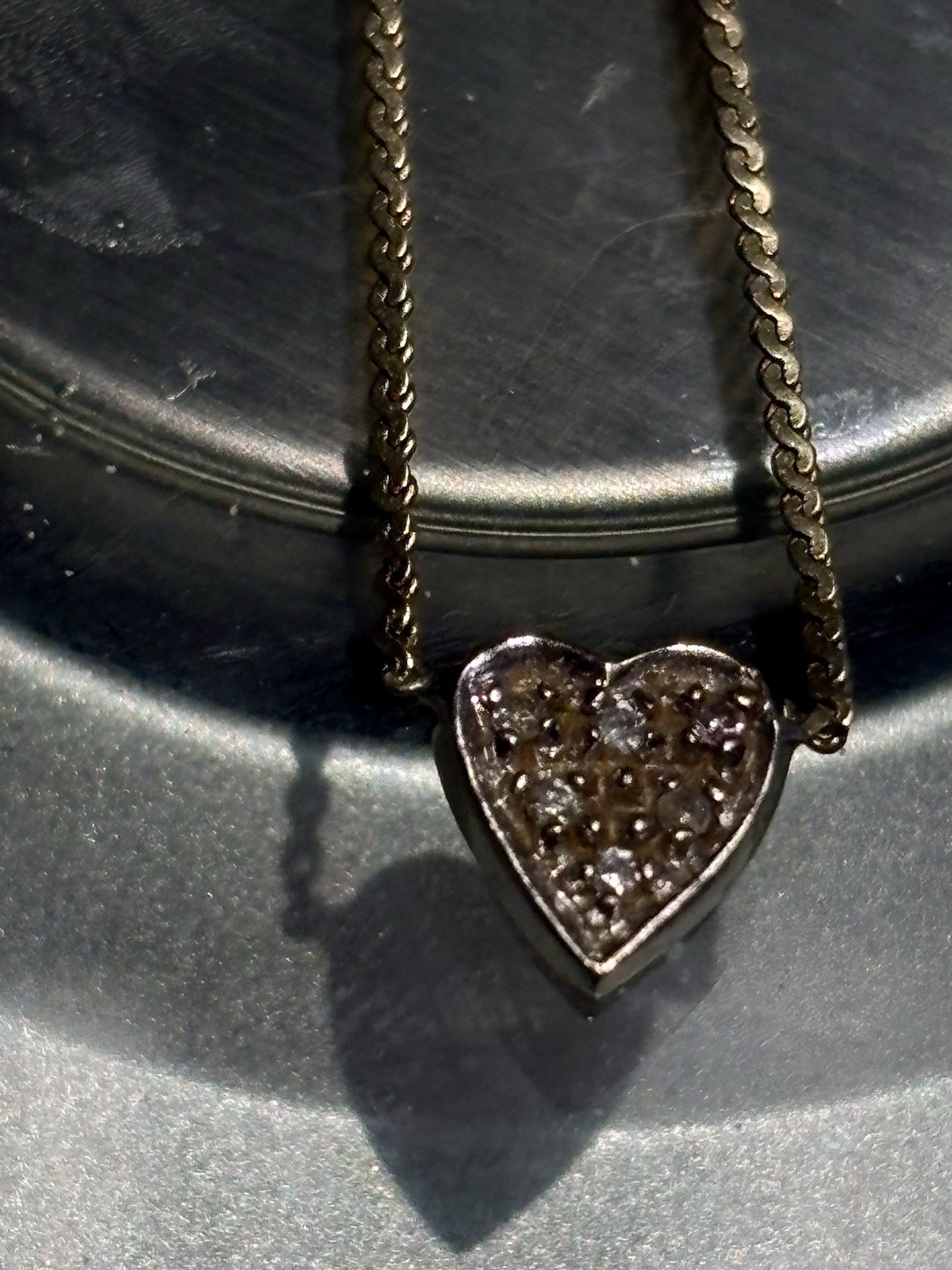 Rare Vintage Italian UnoAErre Diamond Pave 14k Necklace