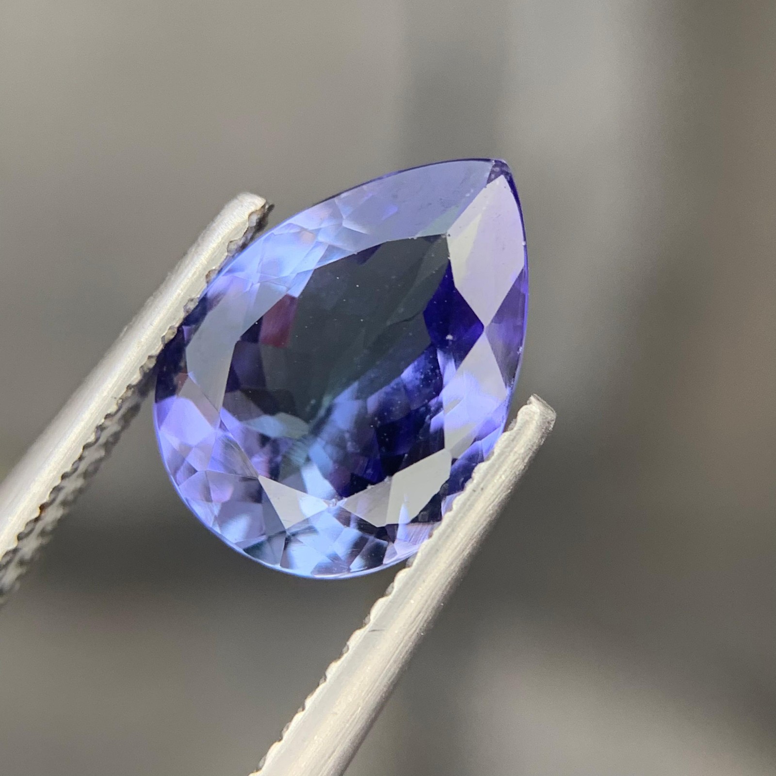 Certified 2.68 Cts Natural Eye Clean Blue Tanzanite Pear Cut Gemstone Tanzania