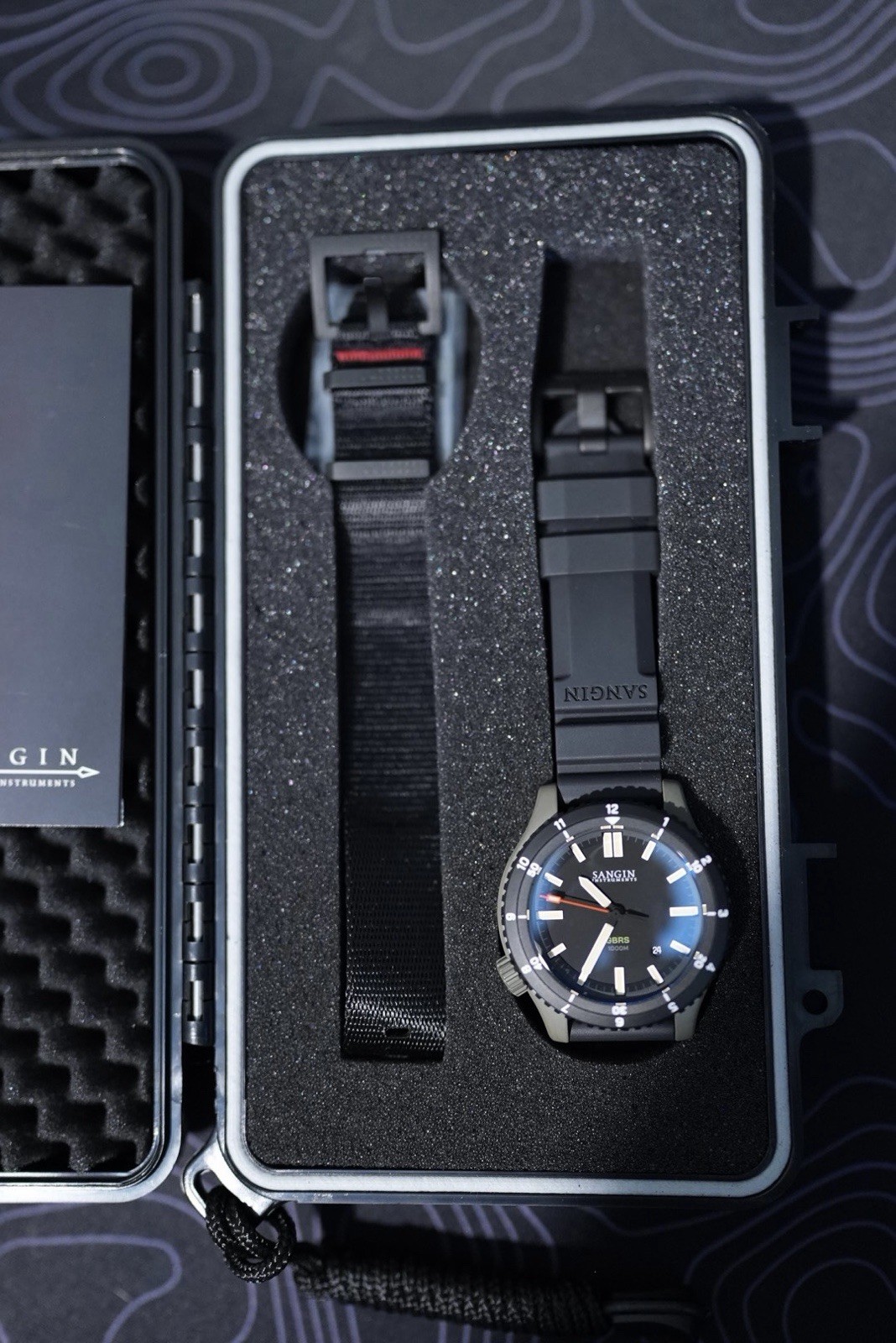 Sangin Instruments GBRS Kinetic II Ti V2 Titanium Automatic Watch 1000m FDE Tan