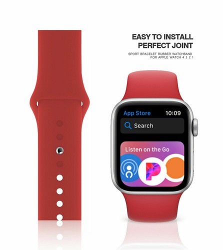 Silicone Band Strap for Apple Watch Series 1/2/3/4/5/6/SE Sports 38/40/42/44mm