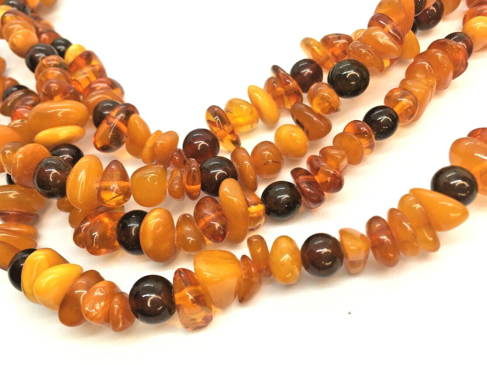 Vintage Genuine Baltic Butterscotch Amber Necklace 84″ SUPER Long Necklace 114g