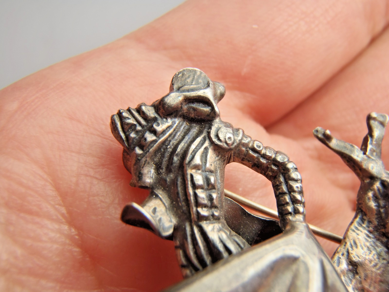 Mexico Sterling Silver Marcel Boucher Large 2 1/4″ Matador & Bull Brooch Pin