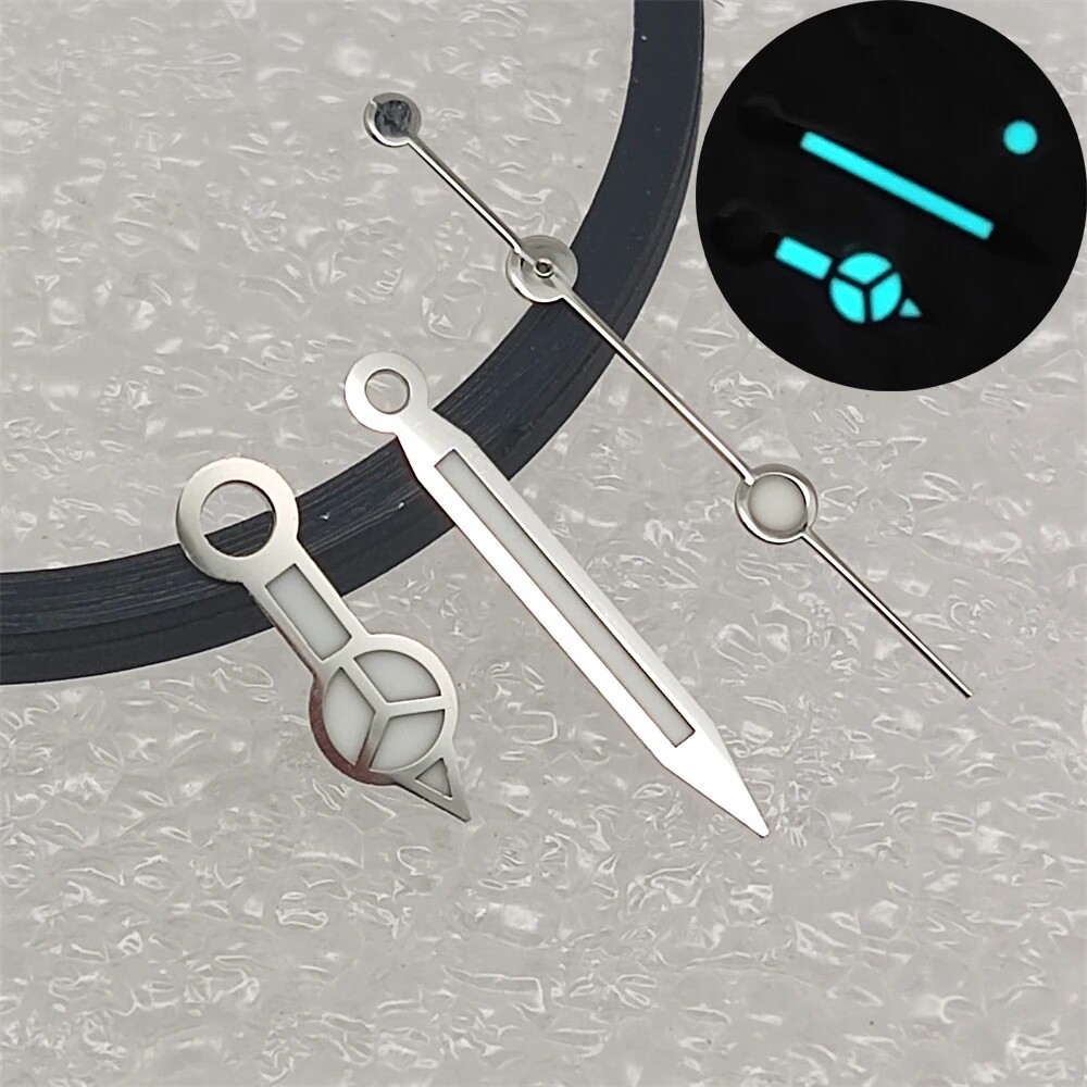 28.5mm Black Watch Dial Ice Blue Lume for Nh35 8215 Movement Watch Parts