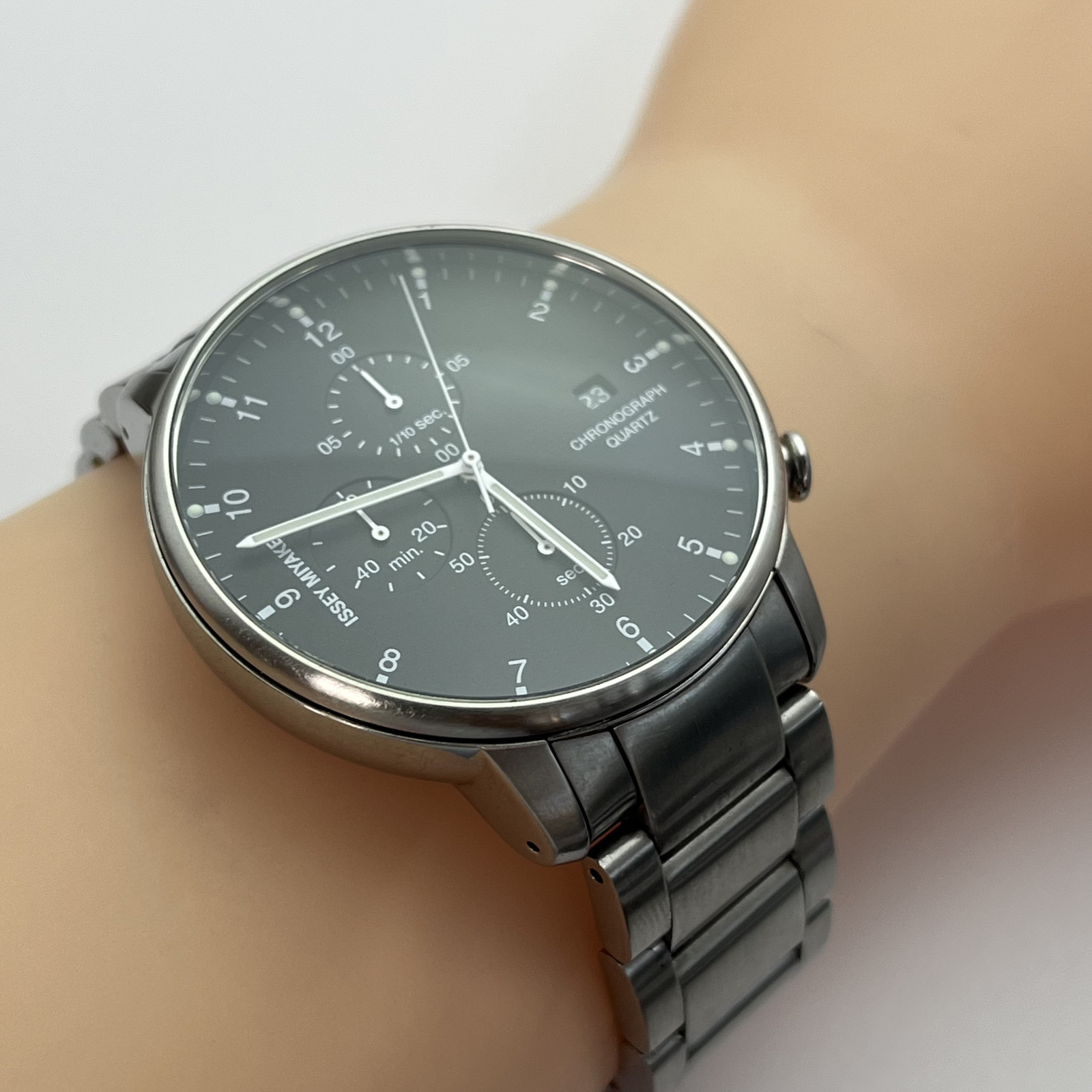 Seiko Issey Miyake C by Ichiro Iwasaki Chronograph Quartz Watch Japan SS #B758