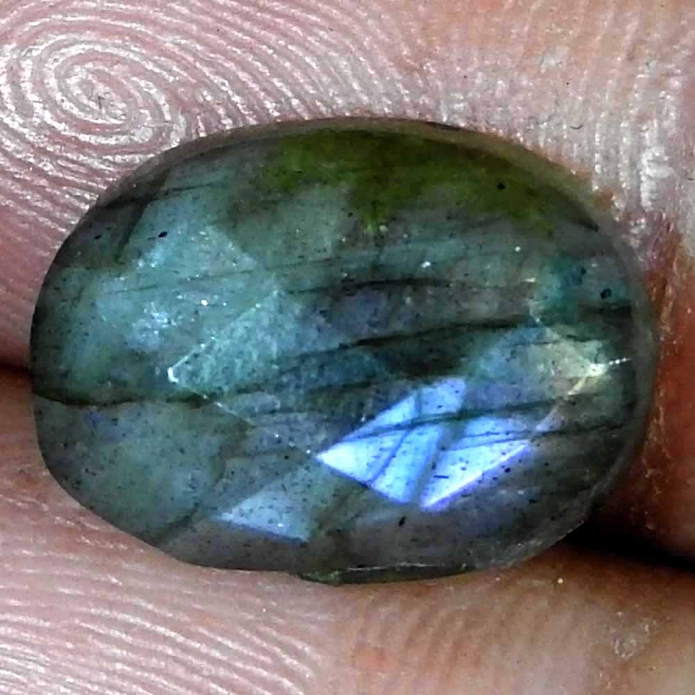6.45Cts100%Natural Blue Cut Power Labradorite Oval Cabochon Loose Gemstone