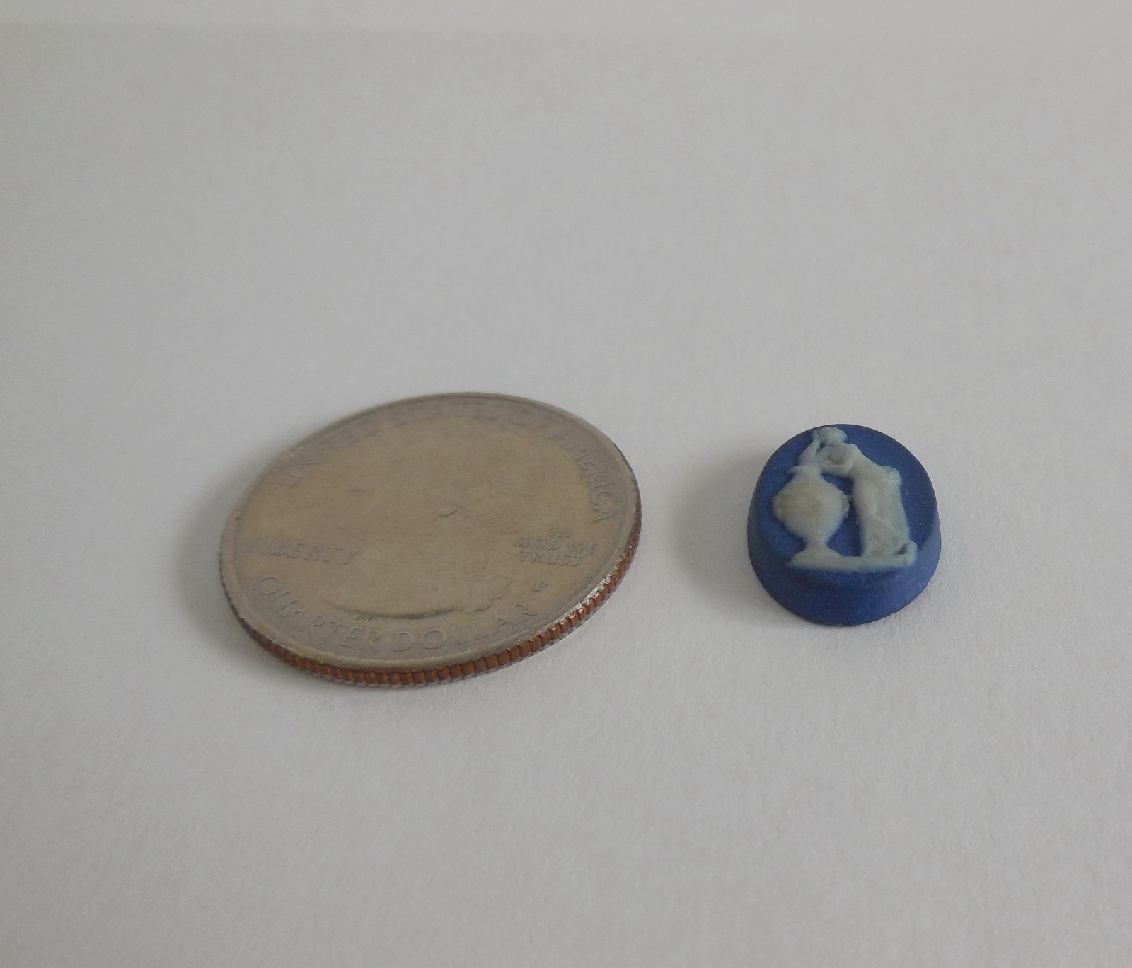 Antique Wedgwood (only) c1875 Dark Blue Jasperware Antonia Jewelry Cameo