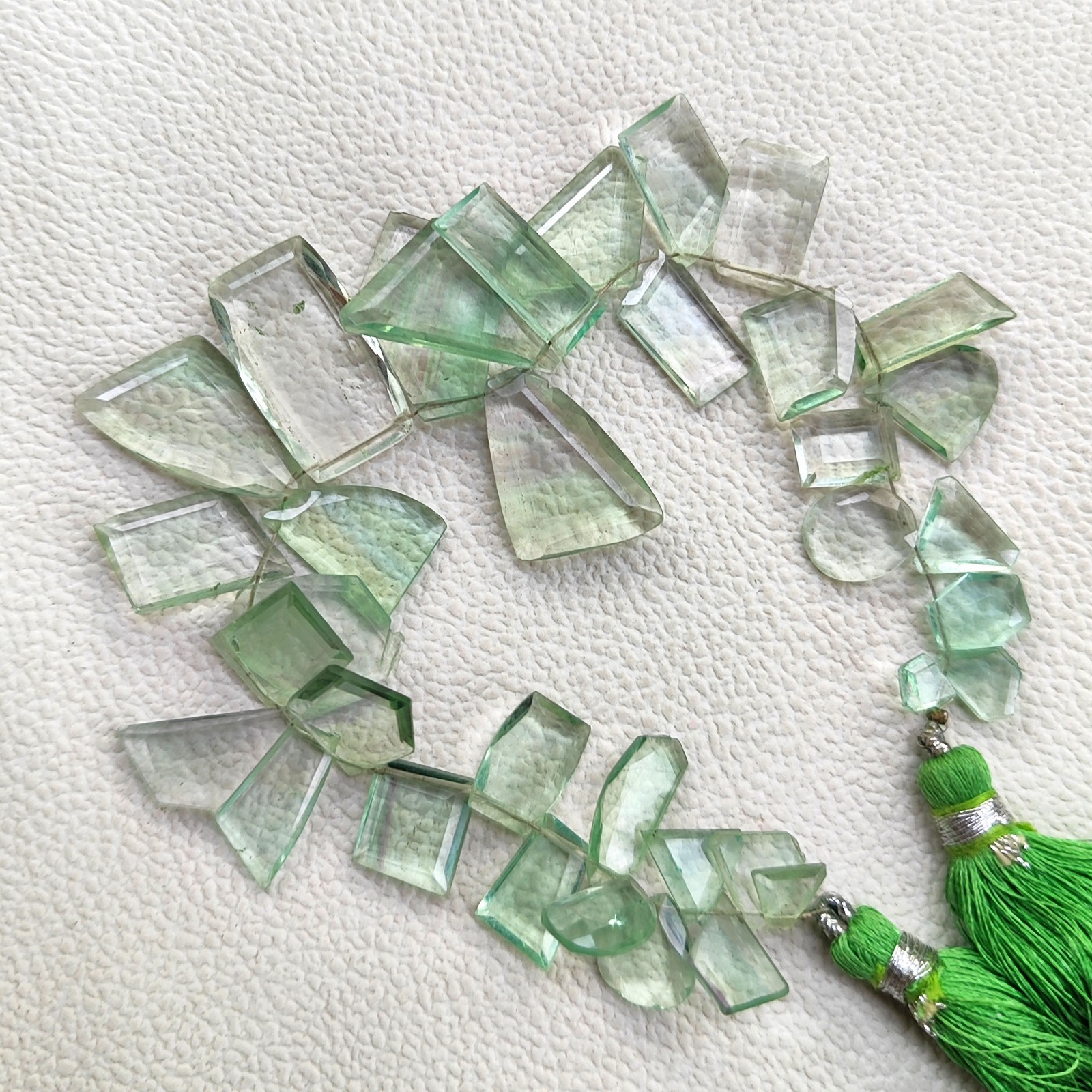 Natural Brazil Fluorite Faceted Cut Stone Beads 10-22mm 7″ Strand Jewelry Gems
