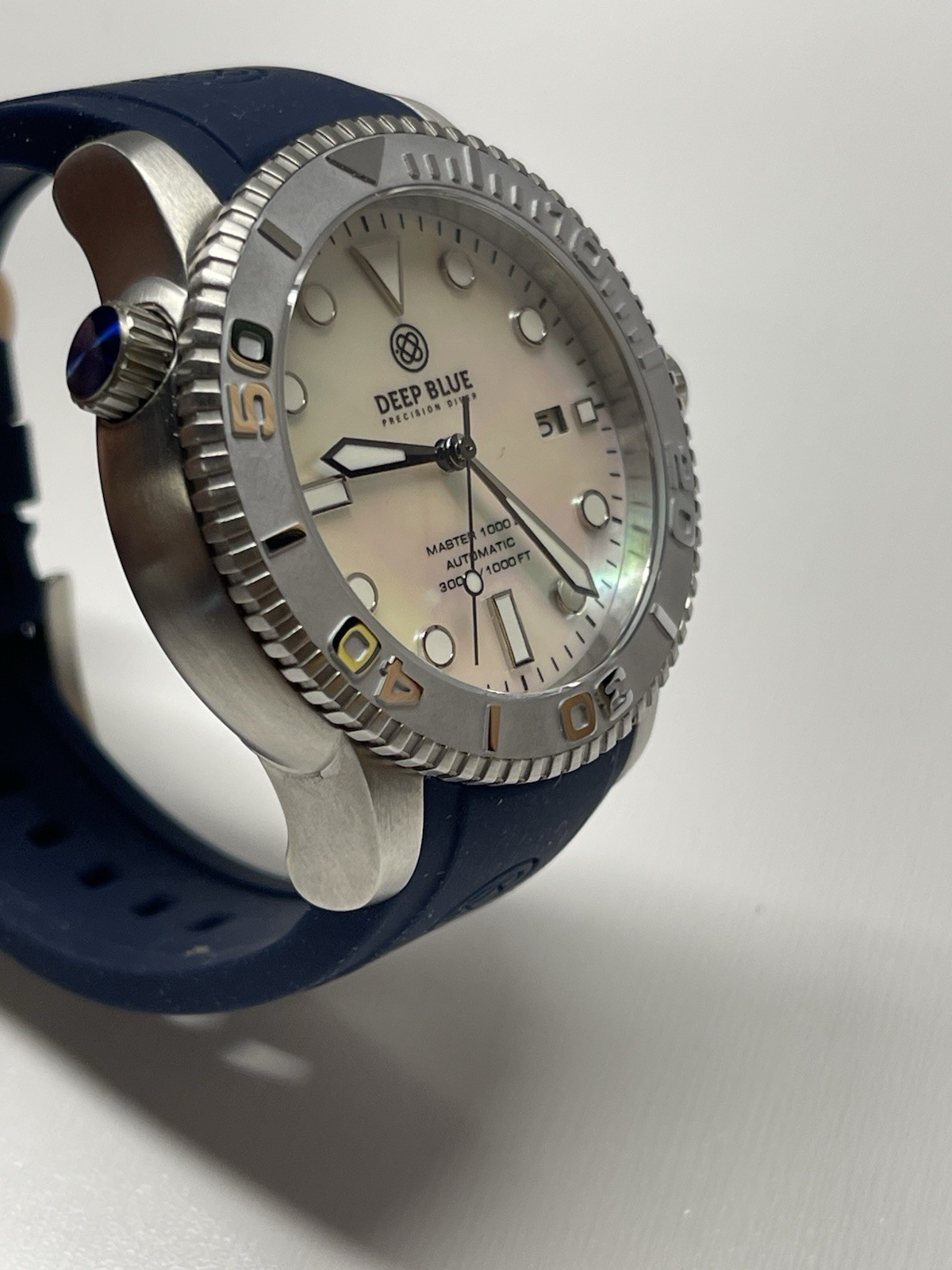 Men’s Deep Blue Precision Diver Master 1000 Mother of Pearl Watch 06137