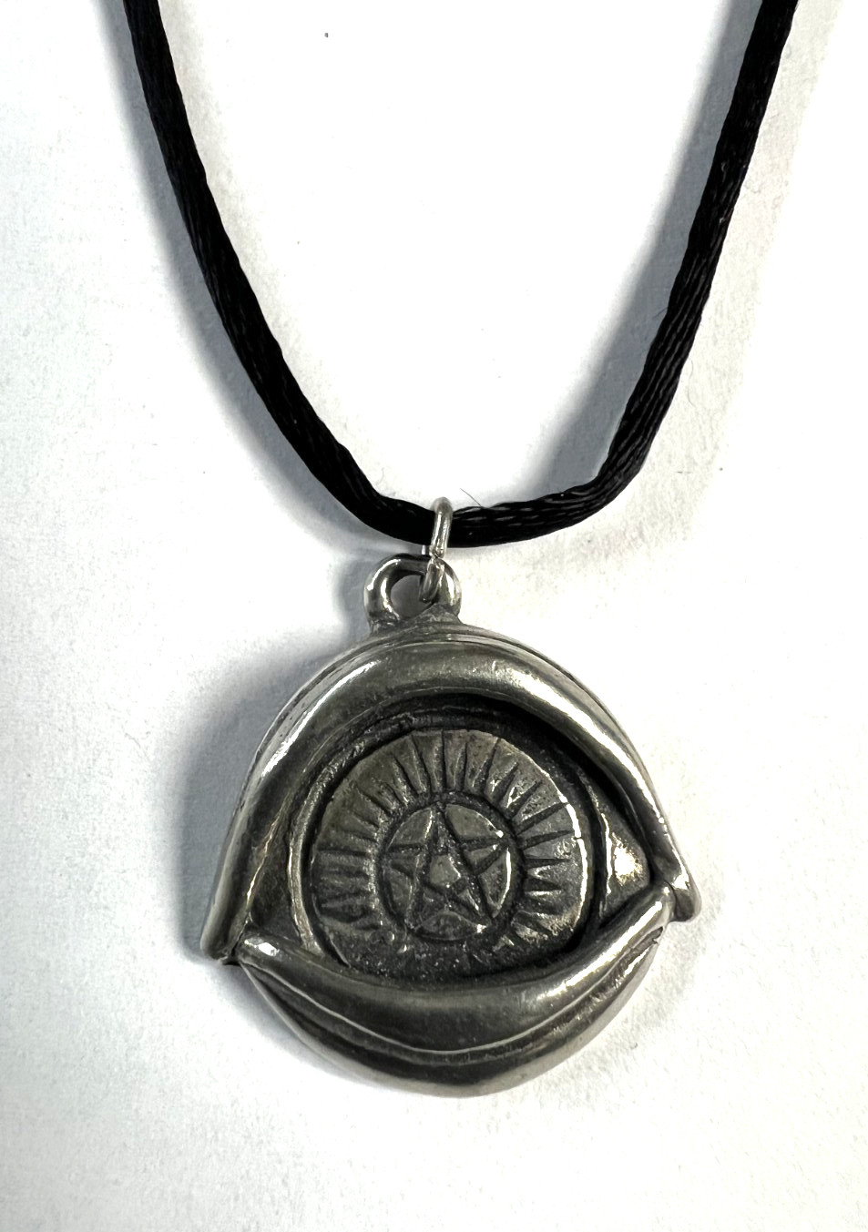 Practical Magik ~All Seeing Eye w/Pentagram Amulet Talisman Pendant Necklace New