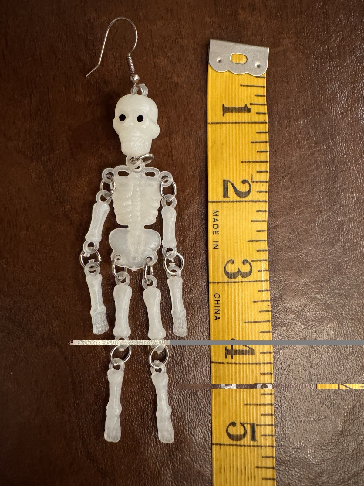 Skeleton Dangle Glow-in-the-Dark Earrings