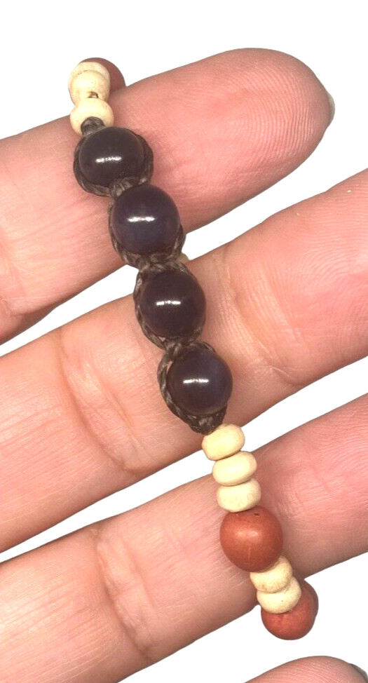 NWT Love is Project bracelet Handmade Artisan Blue Green Beige Beads adjustable
