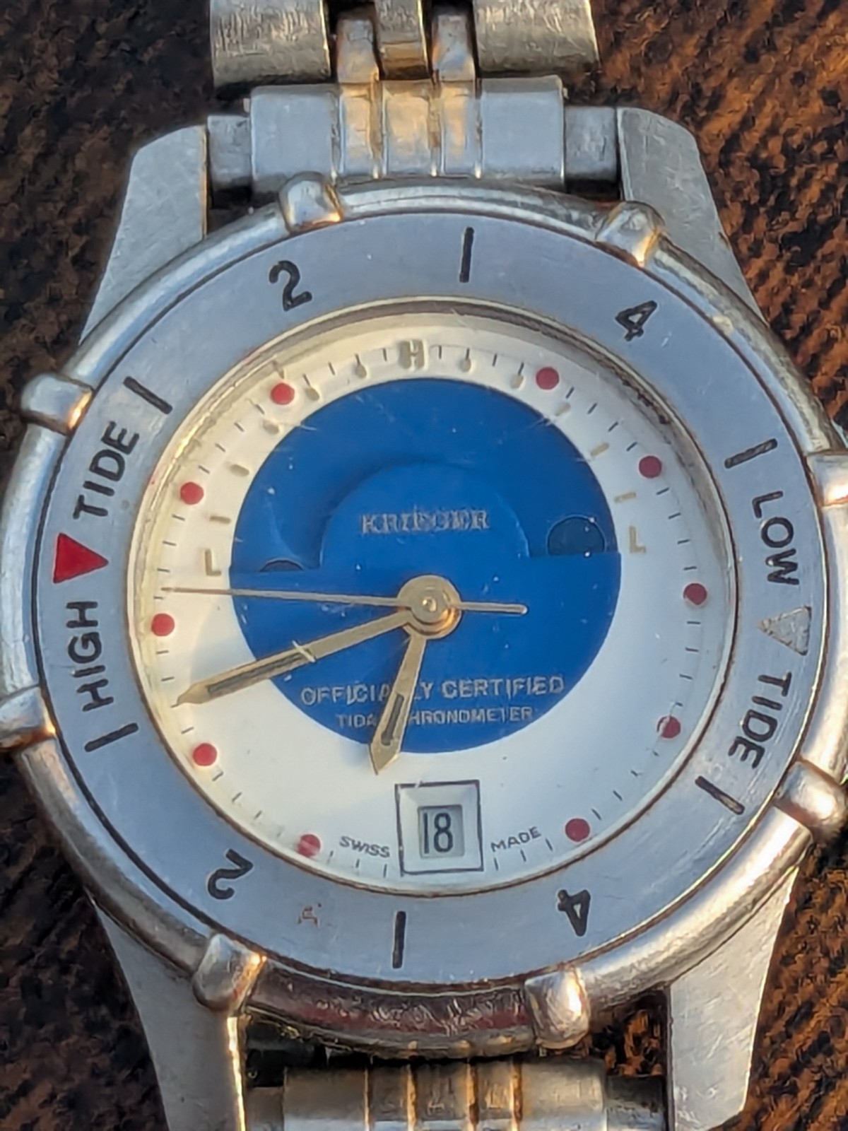 Krieger L882 Tidal Chronometer Ladies Watch w/ New Battery