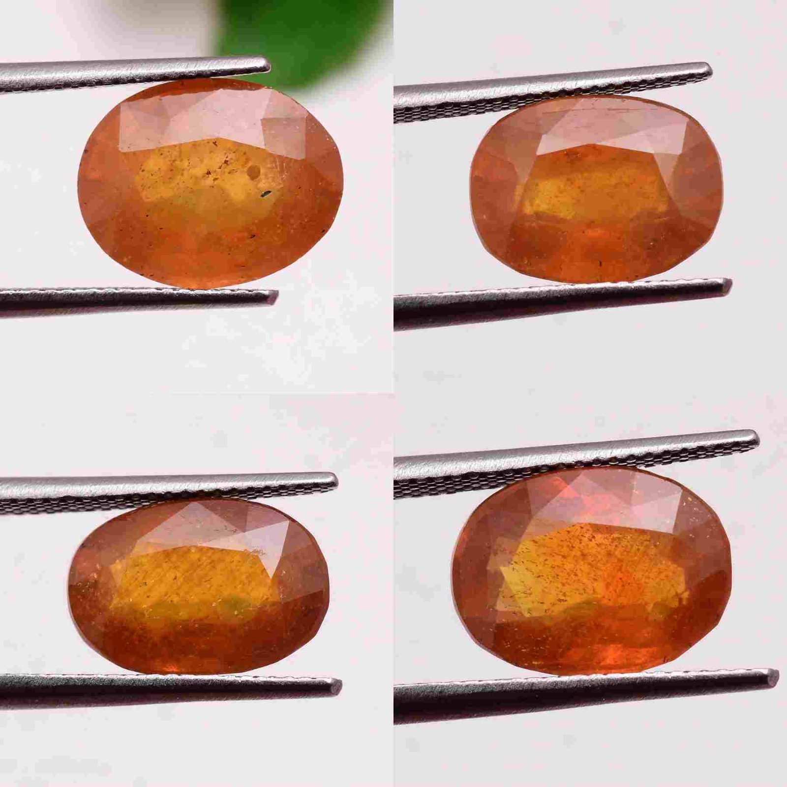 Set Of 4 Pcs Natural Yellow Sapphire 12.36mm-12.74mm Oval Cut Loose Gemstones