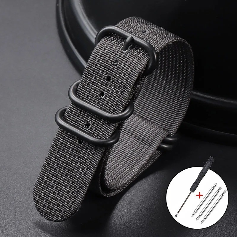 18mm 20mm 22mm 24mm Ballistic Durable Military Nylon Wrist Watch Band Strap