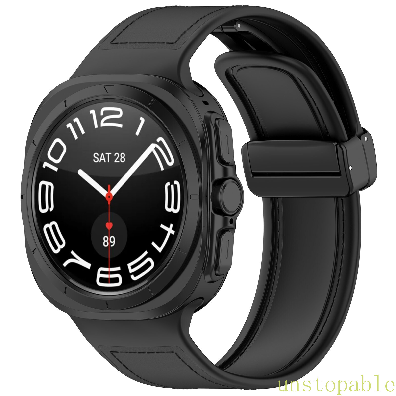 Soft Leather Silicone Strap Band Wristband For Samsung Galaxy Watch 7 Ultra 47mm