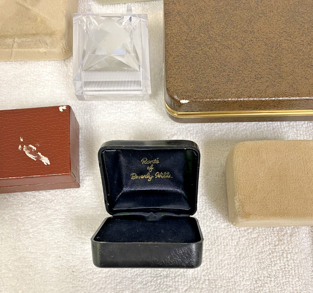 17 Vintage Jewelry Presentation Gift Boxes Ring Bracelet Watch Mixed Sizes