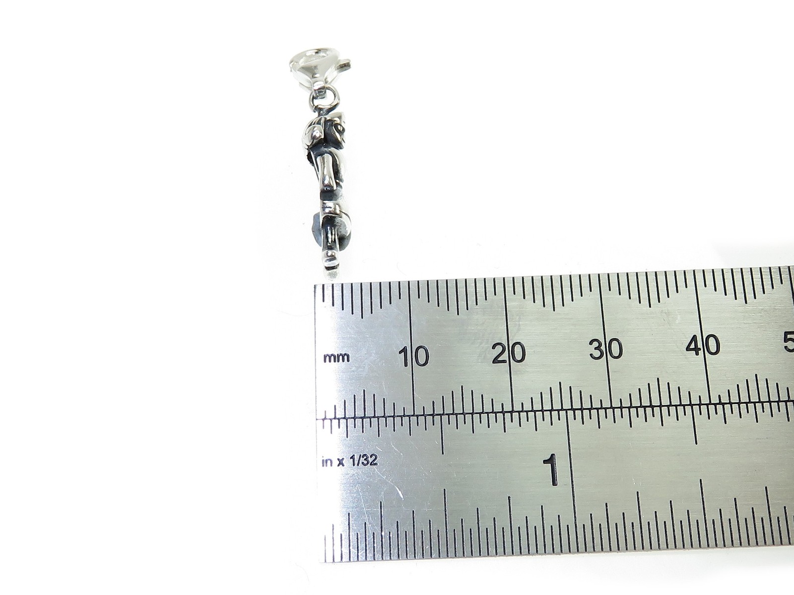 Girl 2D sterling silver charm on clip .925 x 1 Girls Female charms.