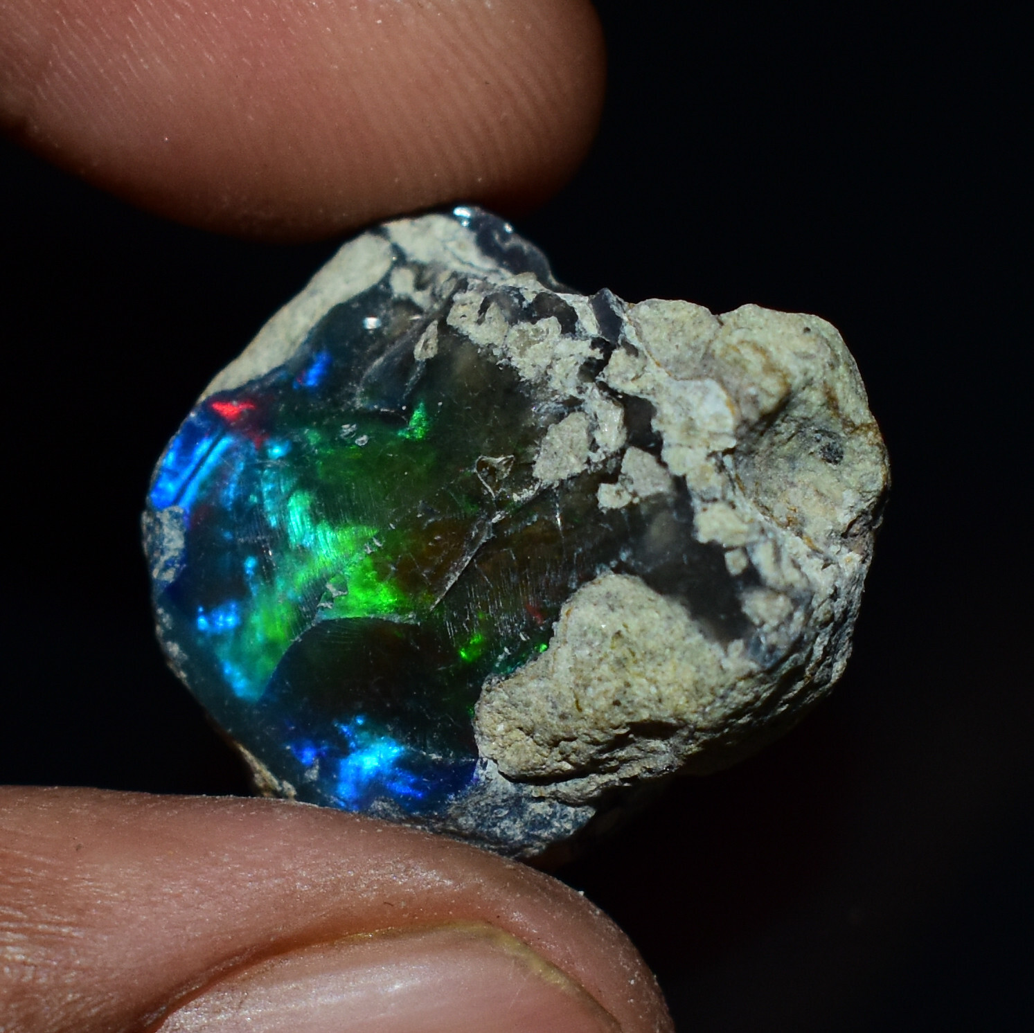 Black Opal Rough 14.60 Carats, Smoked Ethiopian Welo Opal Rough, Fire Opal Raw