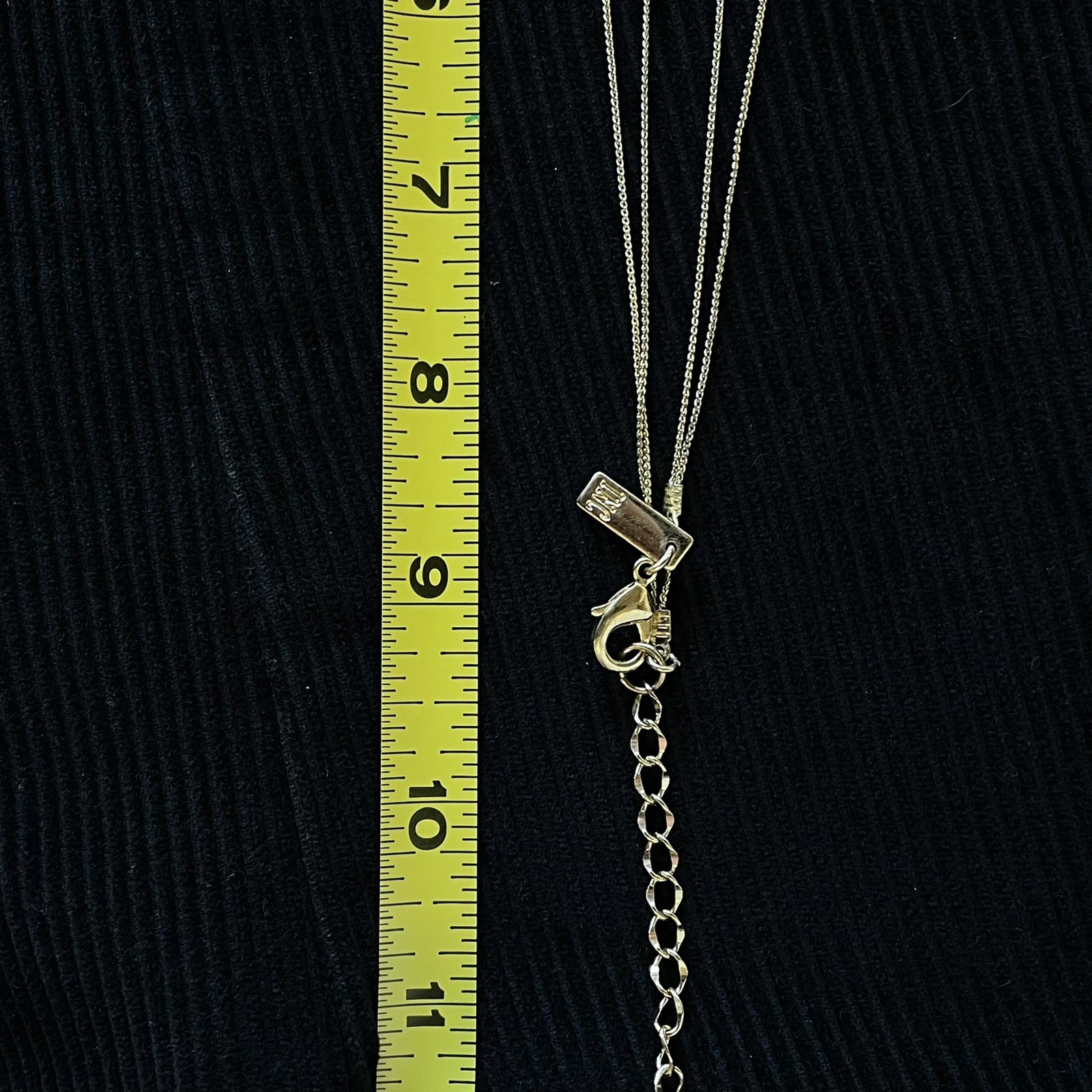 INC International Concepts Double Strand Statement Necklace Chunky White Gold