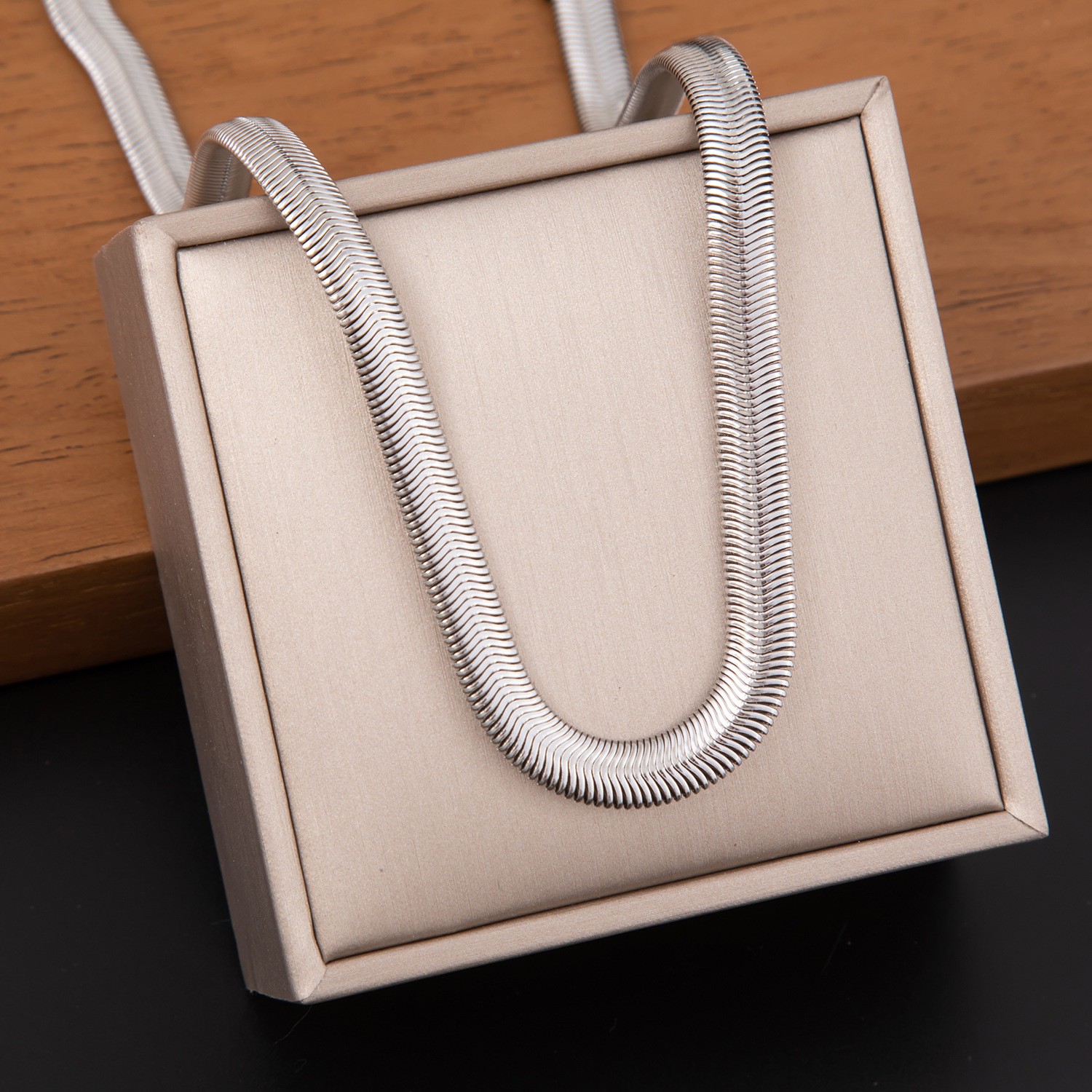 Silver Plated Flat Snake Chain 18- 24 In Necklace Men Women Jewelry 2-4 mm USA