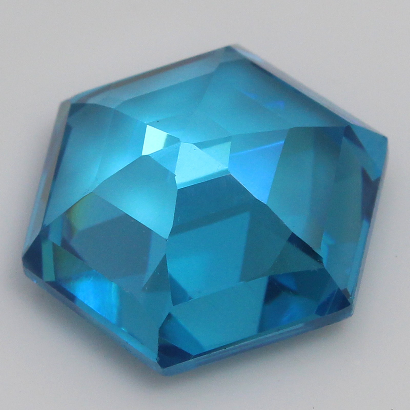 Natural Certified Brazil Nasiba Paraiba Tourmaline 11.50 MM Hexagon Gemstone