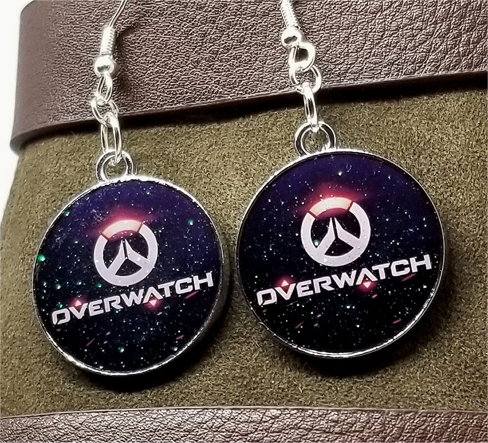 Overwatch Title and Emblem Charm Earrings