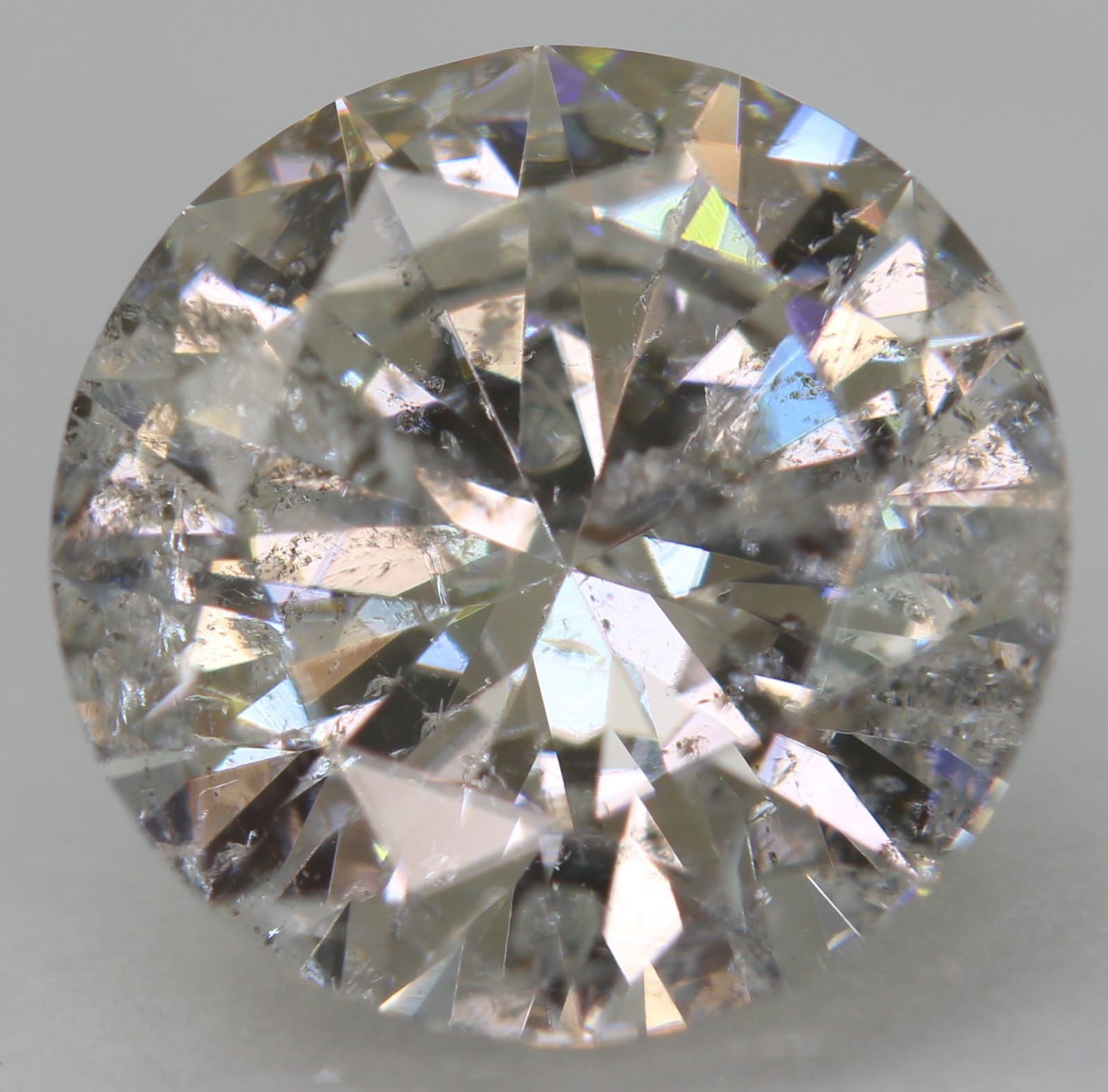 Certified 2.01 Carat G SI2 Round Brilliant Natural EARTH MINED Diamond 8.34mm