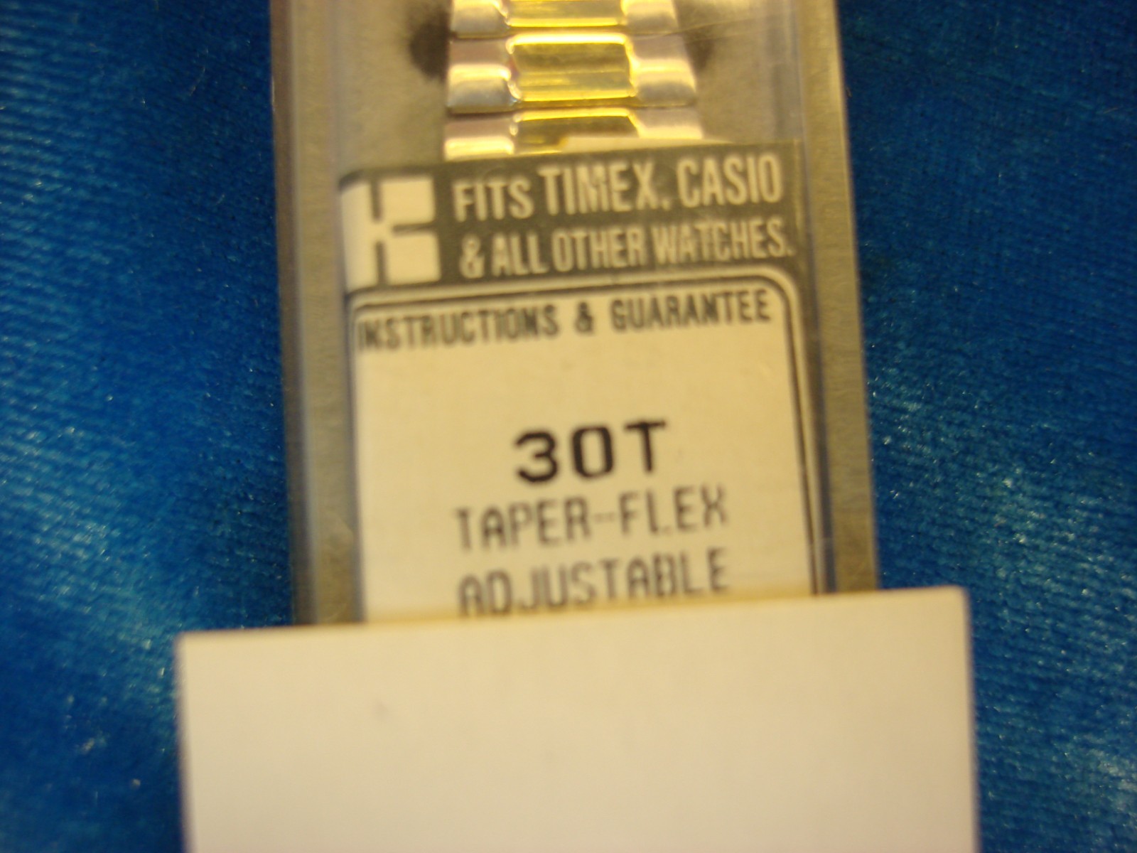 VINT. FLEX-ON BY KREISLER -SIL/GOLD TONE STAINLESS WATCH BAND – NOS – 10 – 14 MM