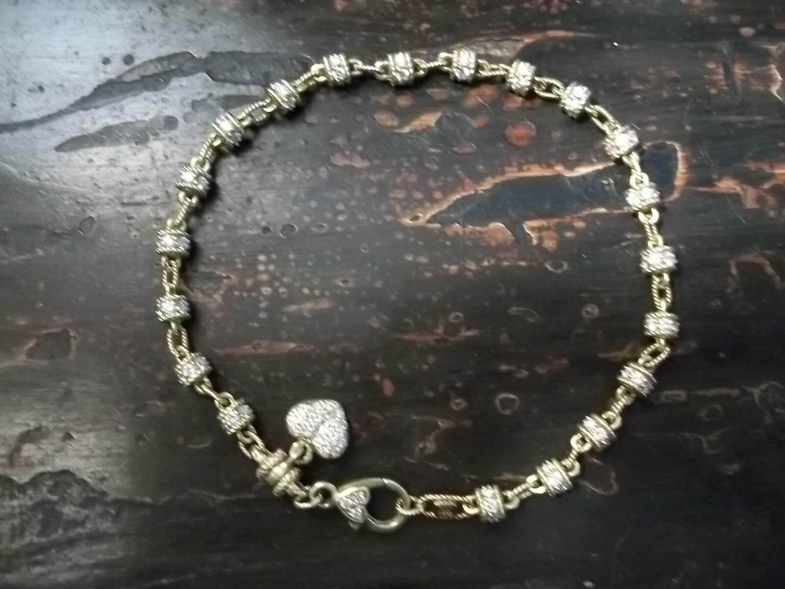 24 HOUR SPECIAL! 6.50 TCW 18K YG 28+GM JUDITH RIPKA CUSTOM ANKLE BRACELET