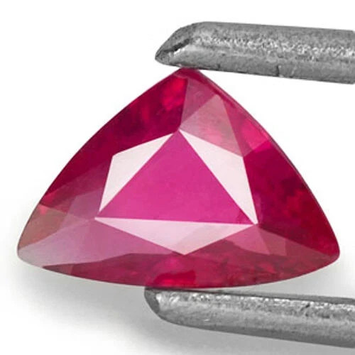 MOZAMBIQUE Ruby 25+ Cts Natural Untreated Pinkish Red Trilliant