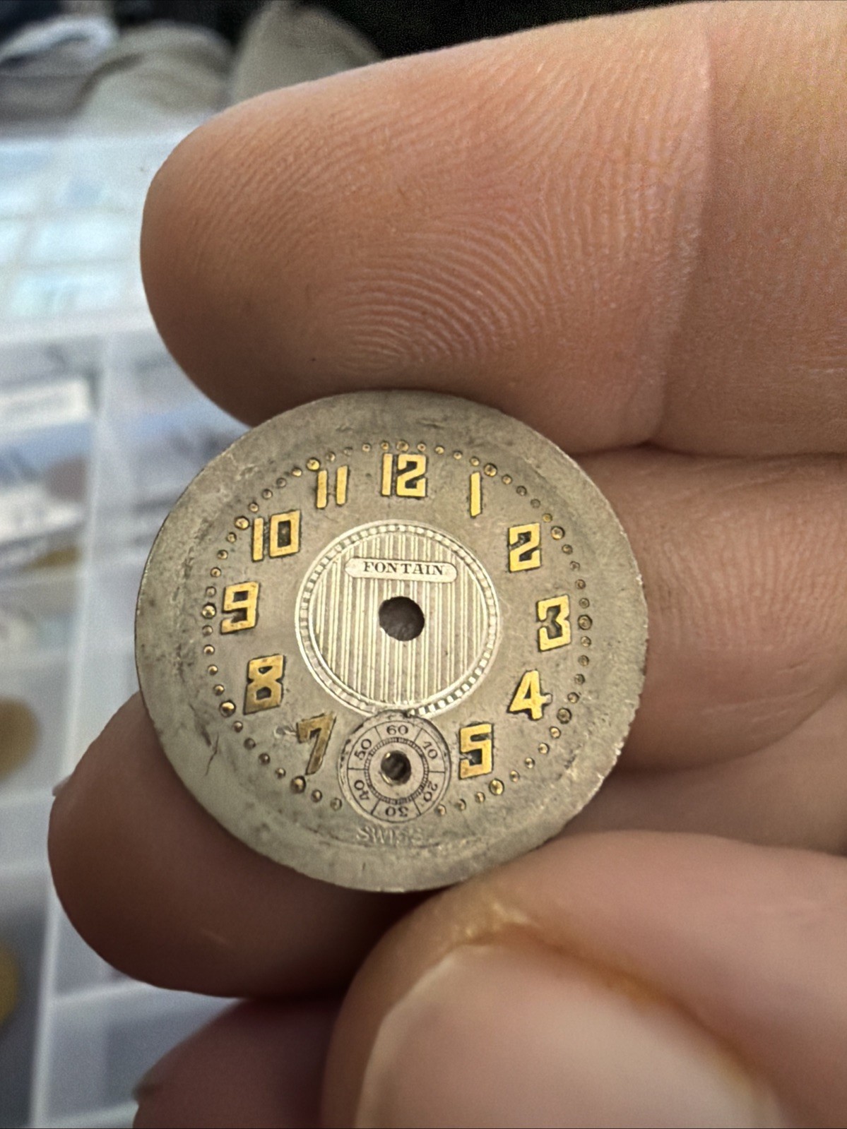 Vintage FON TAIN Swiss Made Watch Dial 22.5mm H28