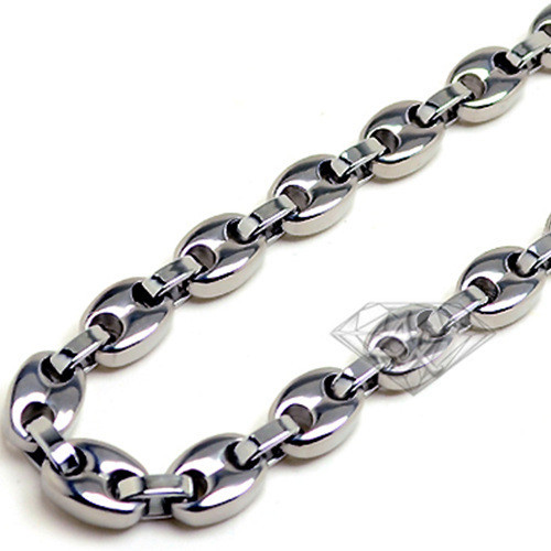 Accents Kingdom 8MM Men’s Titanium Link Chain Necklace G